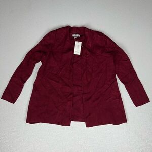Charter Club Petite Open-Front Cardigan, Cranberry Red Size PS NWT